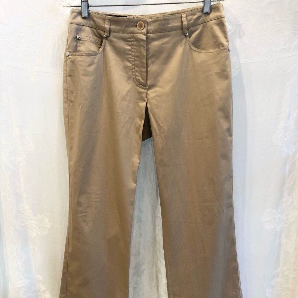 New GIORGIO ARMANI Tan Boot Cut Stretch Cotton Jeans Trousers 42 6 x 35 $650